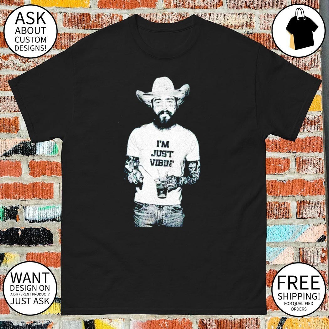 Vintage 90s Post Malone I’m just vibin’ shirt