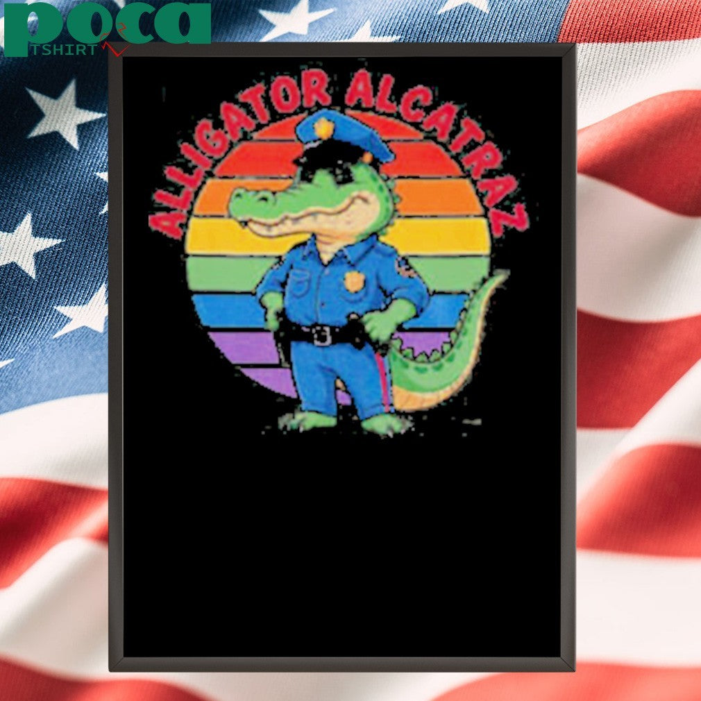 Vintage Alligator Alcatraz Funny Police Alligator shirt