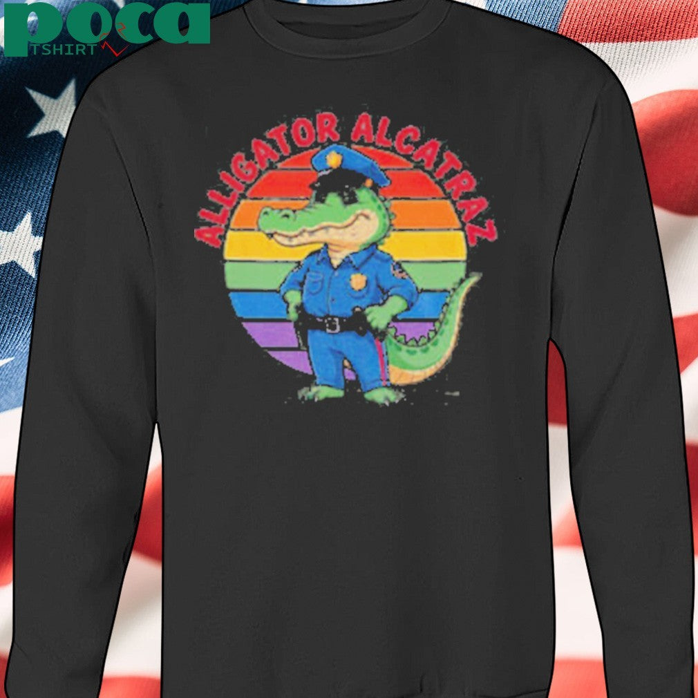 Vintage Alligator Alcatraz Funny Police Alligator shirt