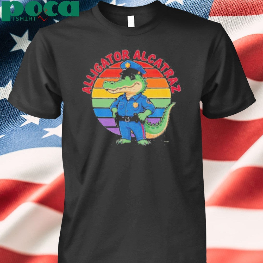 Vintage Alligator Alcatraz Funny Police Alligator shirt