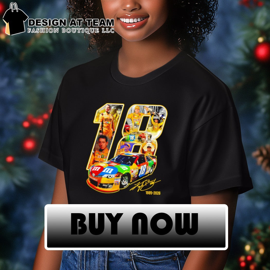 Vintage Kyle Busch 18 Tribute Nascar Legend Memorial signature shirt