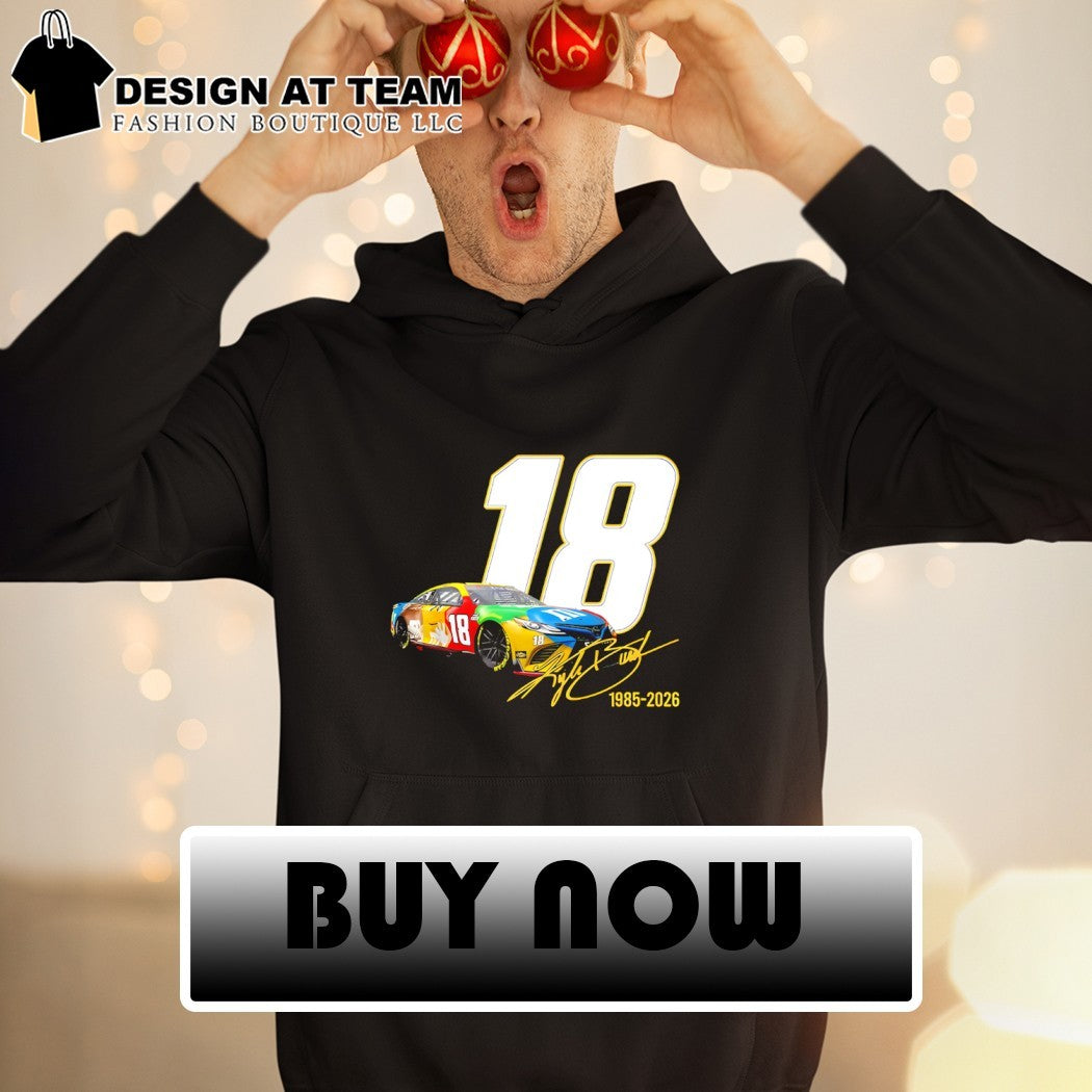Vintage Kyle Busch 18 Tribute Nascar Legend Memorial signature sports shirt
