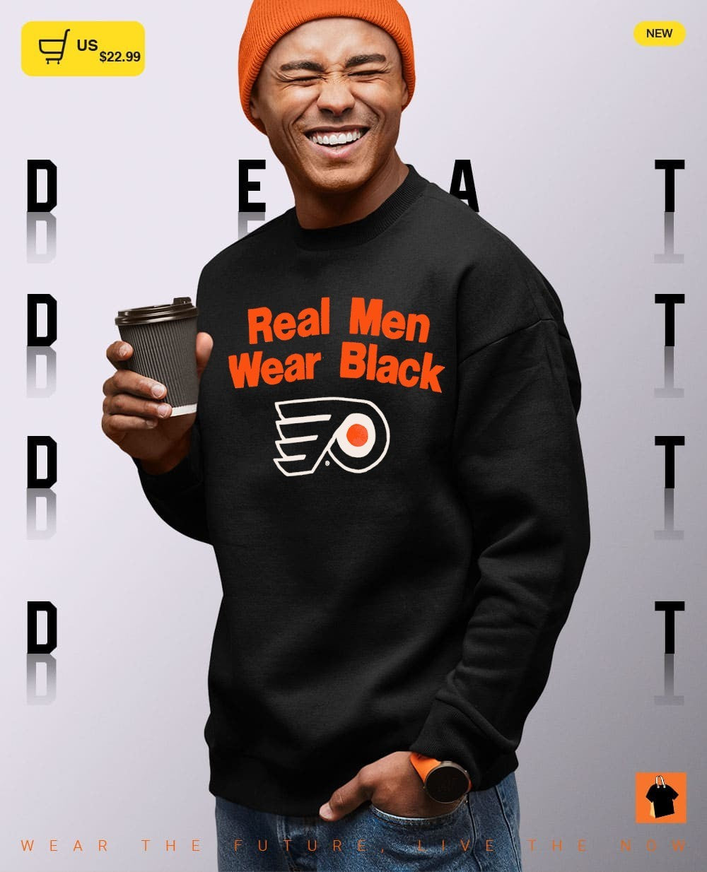 Vintage Philadelphia Flyers Real Men Wear Black shirt