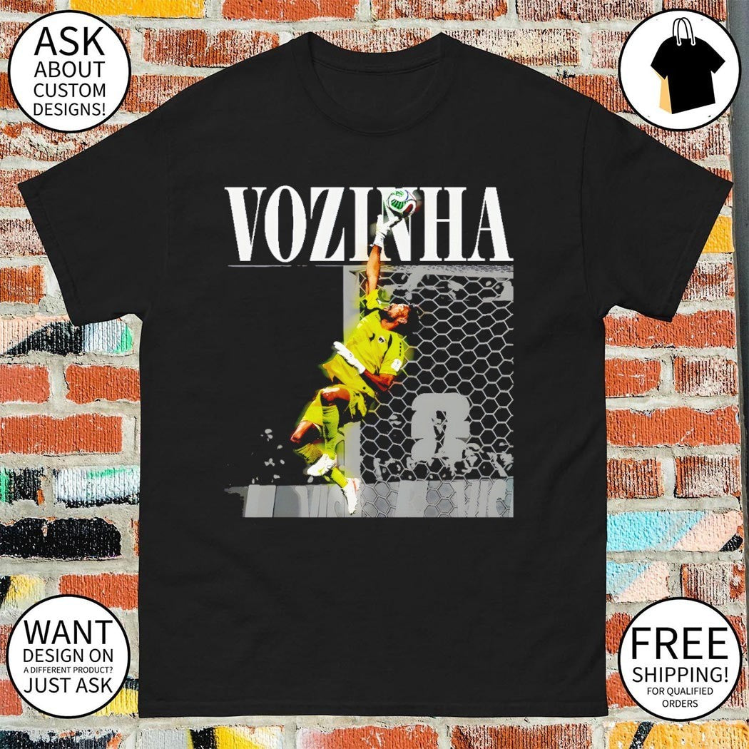 Vozinha Cape Verde soccer goalkeeper player jumping for a ball shirt