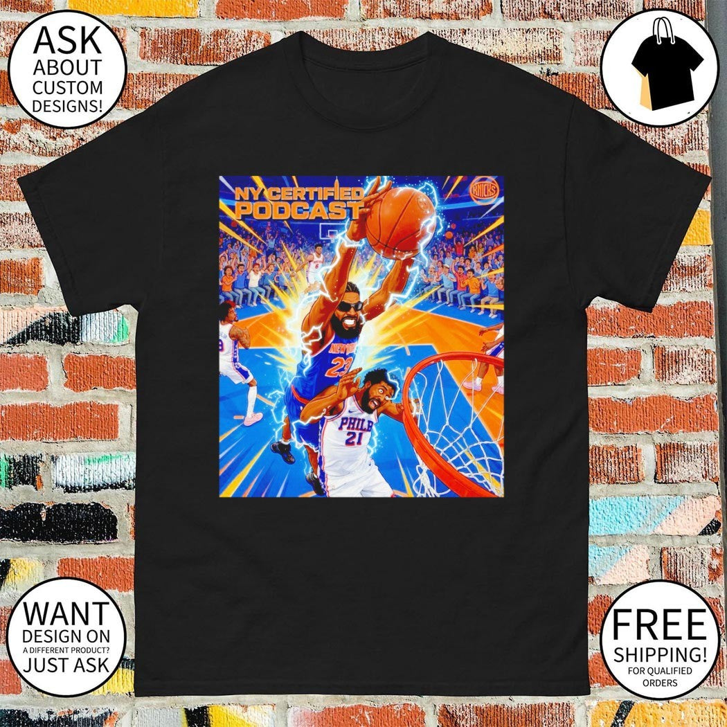 The Knicks Game 4 Joel Embiid Vs Mitchell Robinson NBA Moment art shirt