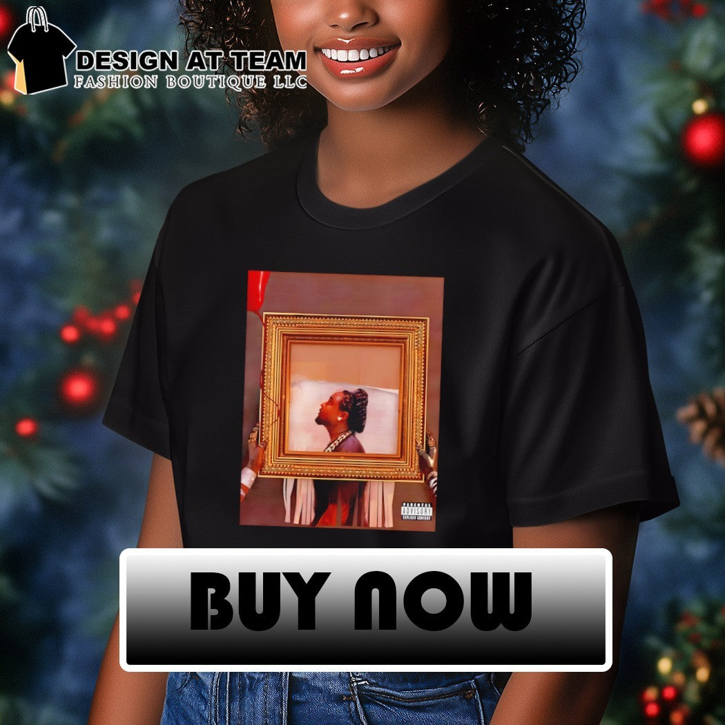 Wale Album art Holding picture frame Parental Advisory Explicit Content shirt
