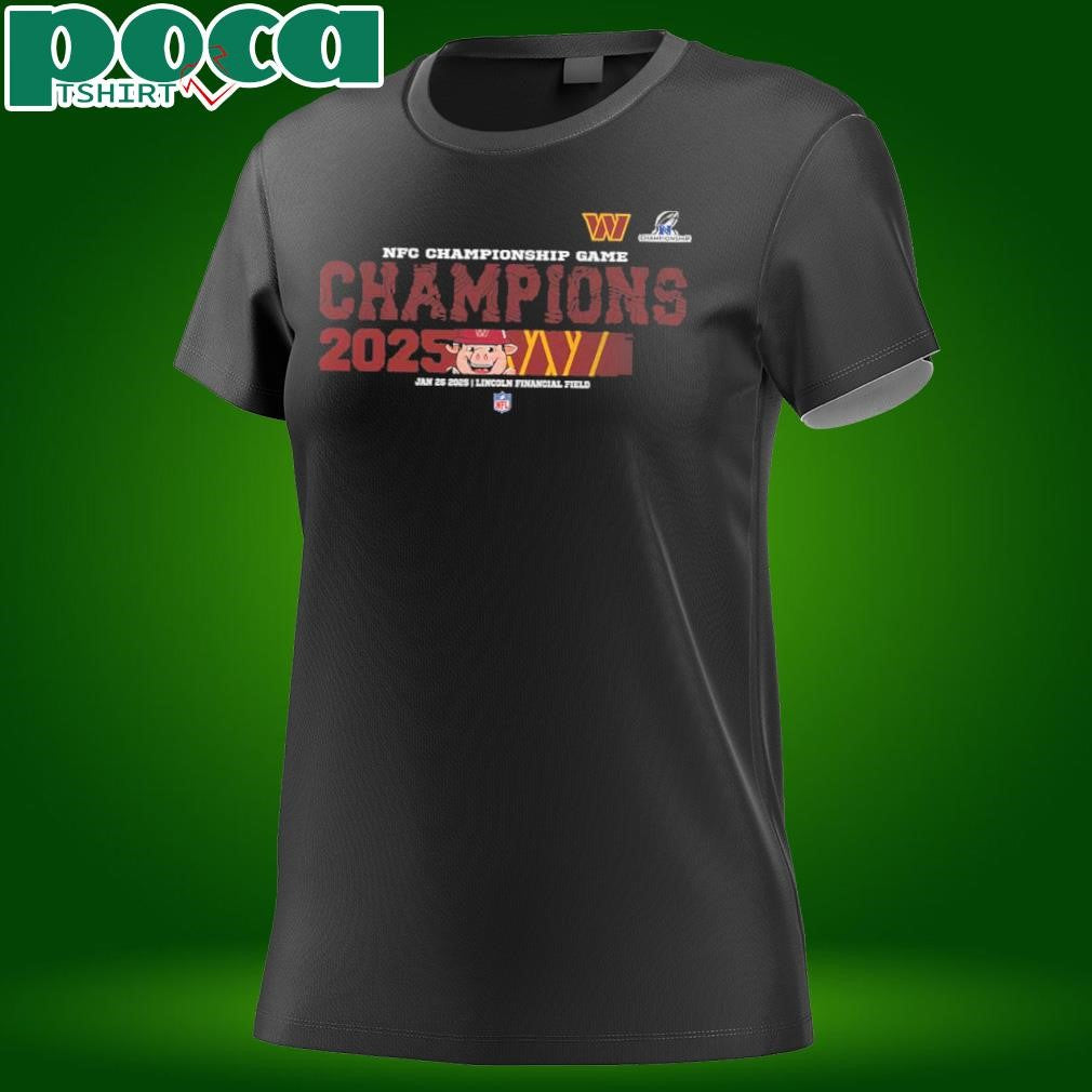 Washington Commanders 2024 2025 NFC Championship Champions Logo Mascot Unisex T-Shirt