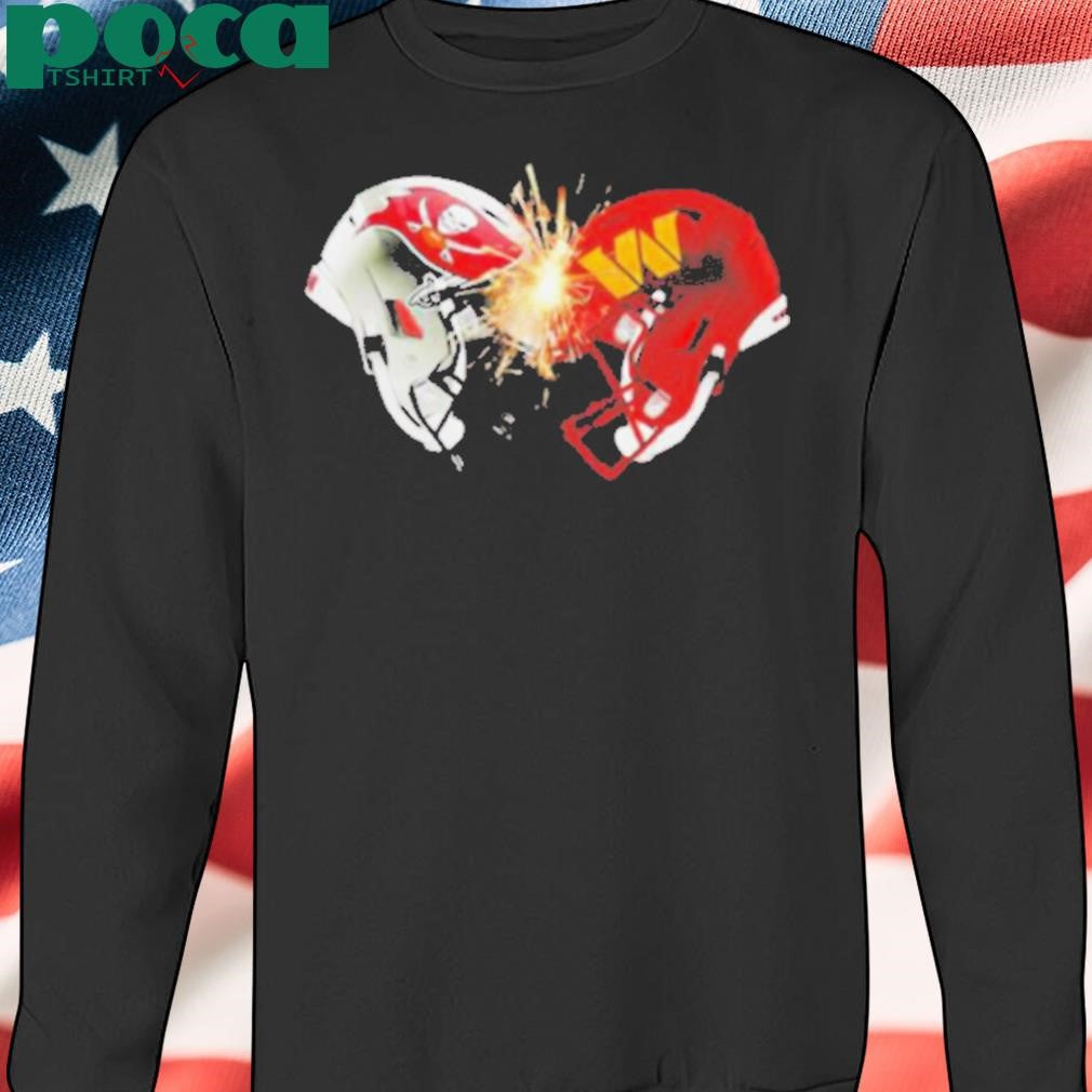 Washington Commanders and Tampa Bay Buccaneers face off helmet shirt