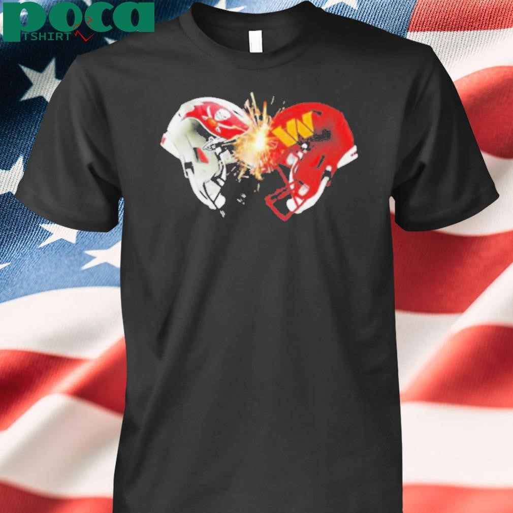 Washington Commanders and Tampa Bay Buccaneers face off helmet shirt