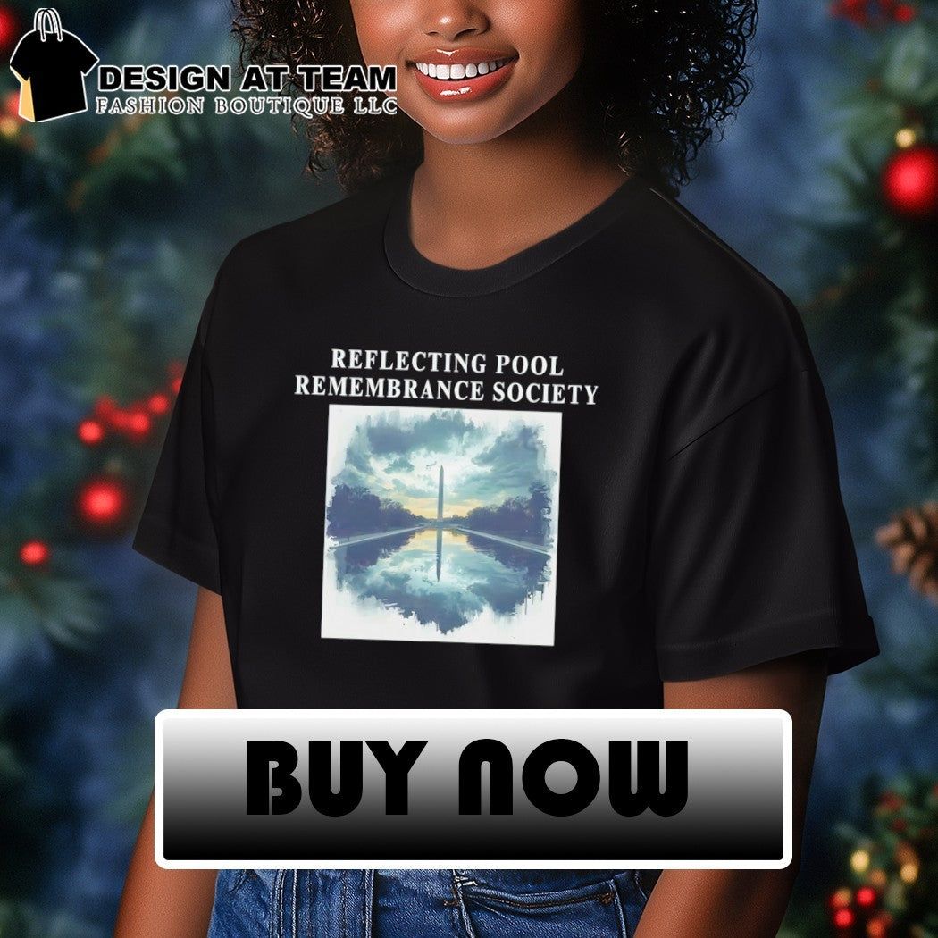 Washington Monument Reflecting Pool Remembrance Society Monochrome DC Memorial shirt