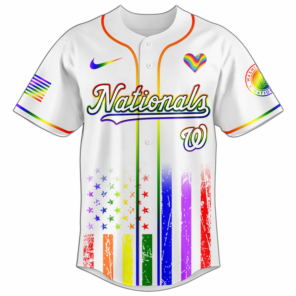 Washington Nationals Happy Pride Month Baseball Jersey