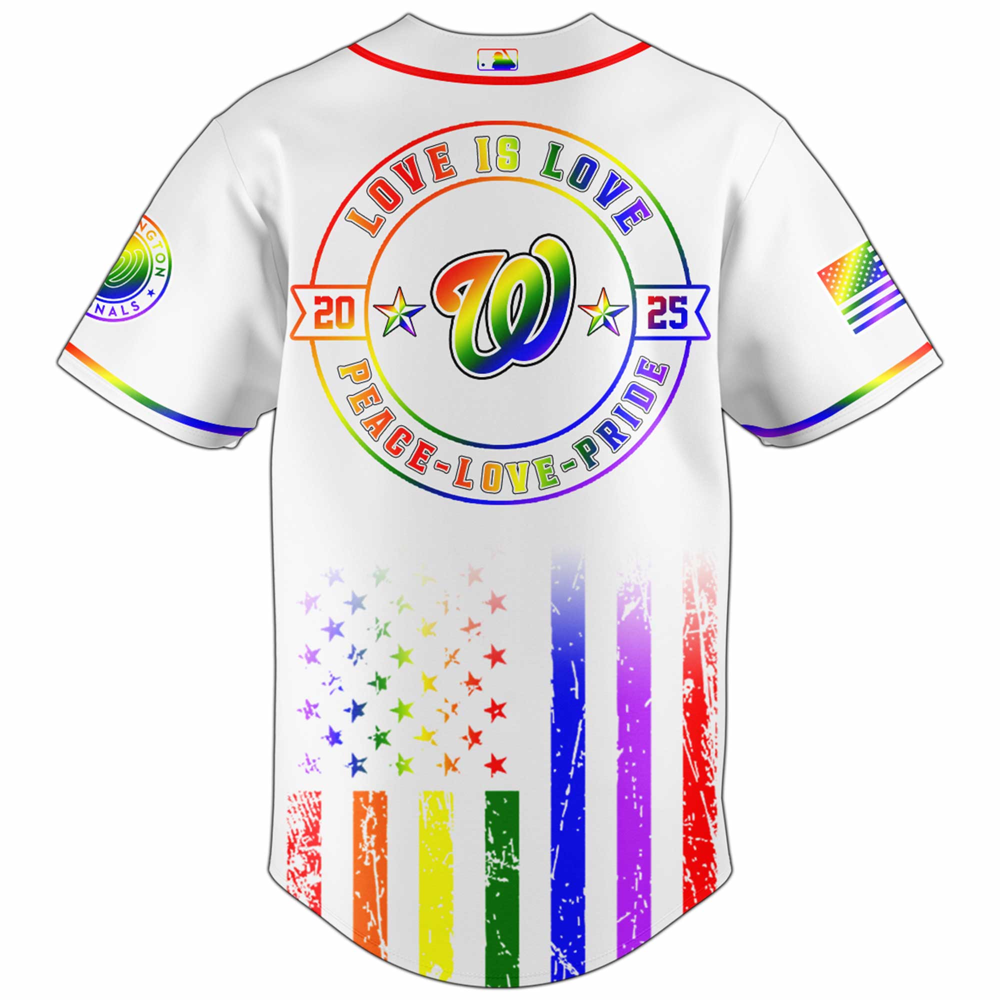 Washington Nationals Happy Pride Month Baseball Jersey