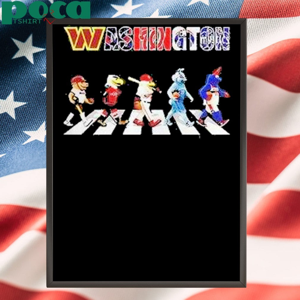 Washington Sports Teams Mascot Abbey Road Shirt