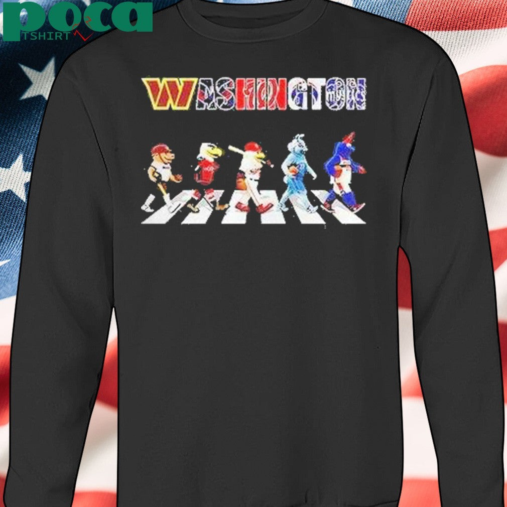 Washington Sports Teams Mascot Abbey Road Shirt