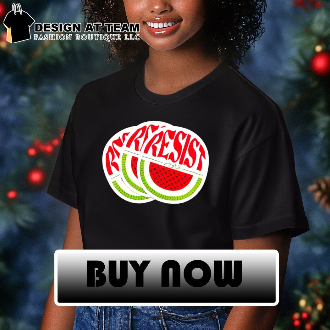 Watermelon Keffiyeh Resist Free Palestine shirt