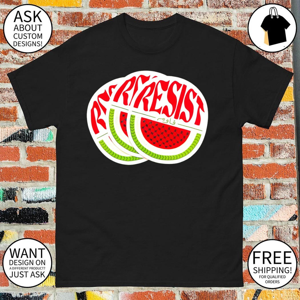 Watermelon Keffiyeh Resist Free Palestine shirt