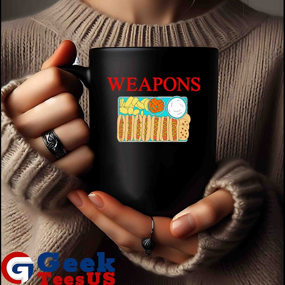 Weapons hotdog food shirt