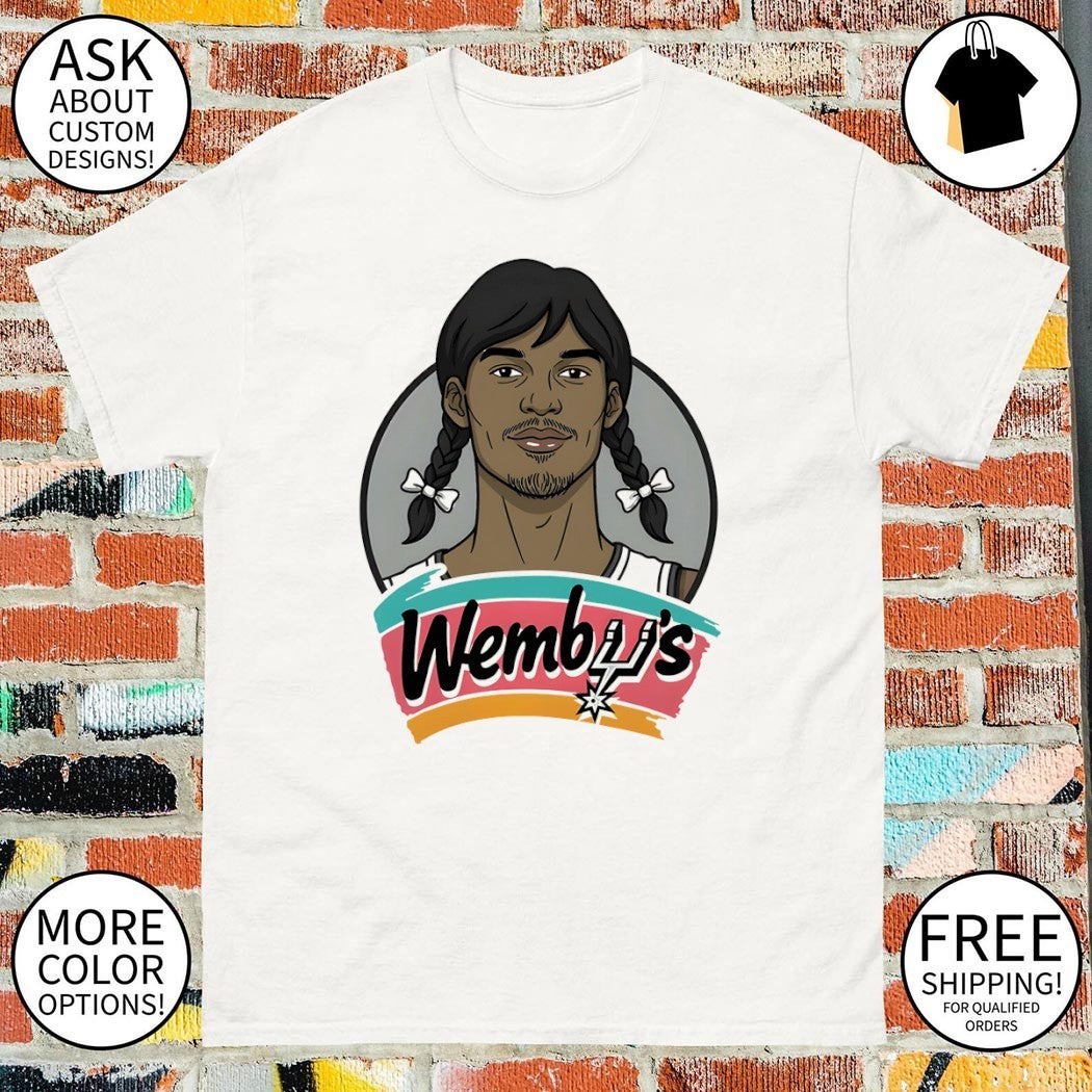 Wednesday x Victor Wembanyama Wemby’s San Antonio Spurs Baksetball NBA shirt