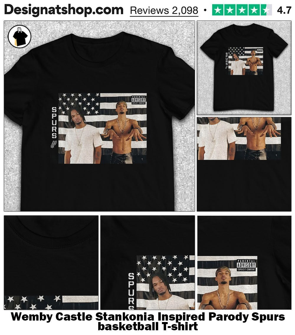 Wemby Castle Stankonia Inspired Parody Spurs basketball shirt