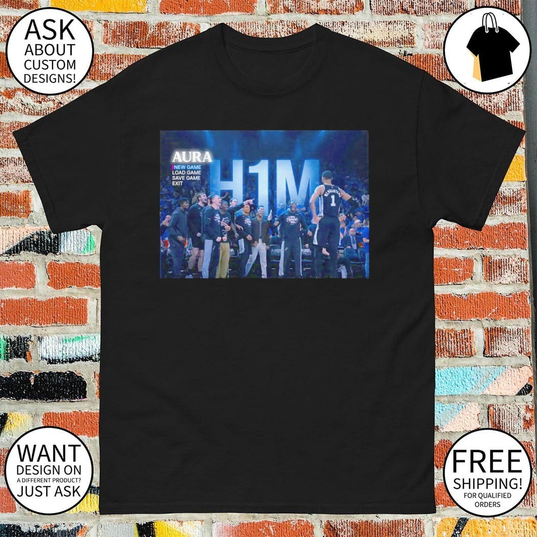 Wemby H1M Aura Video Game Loading Screen Parody shirt