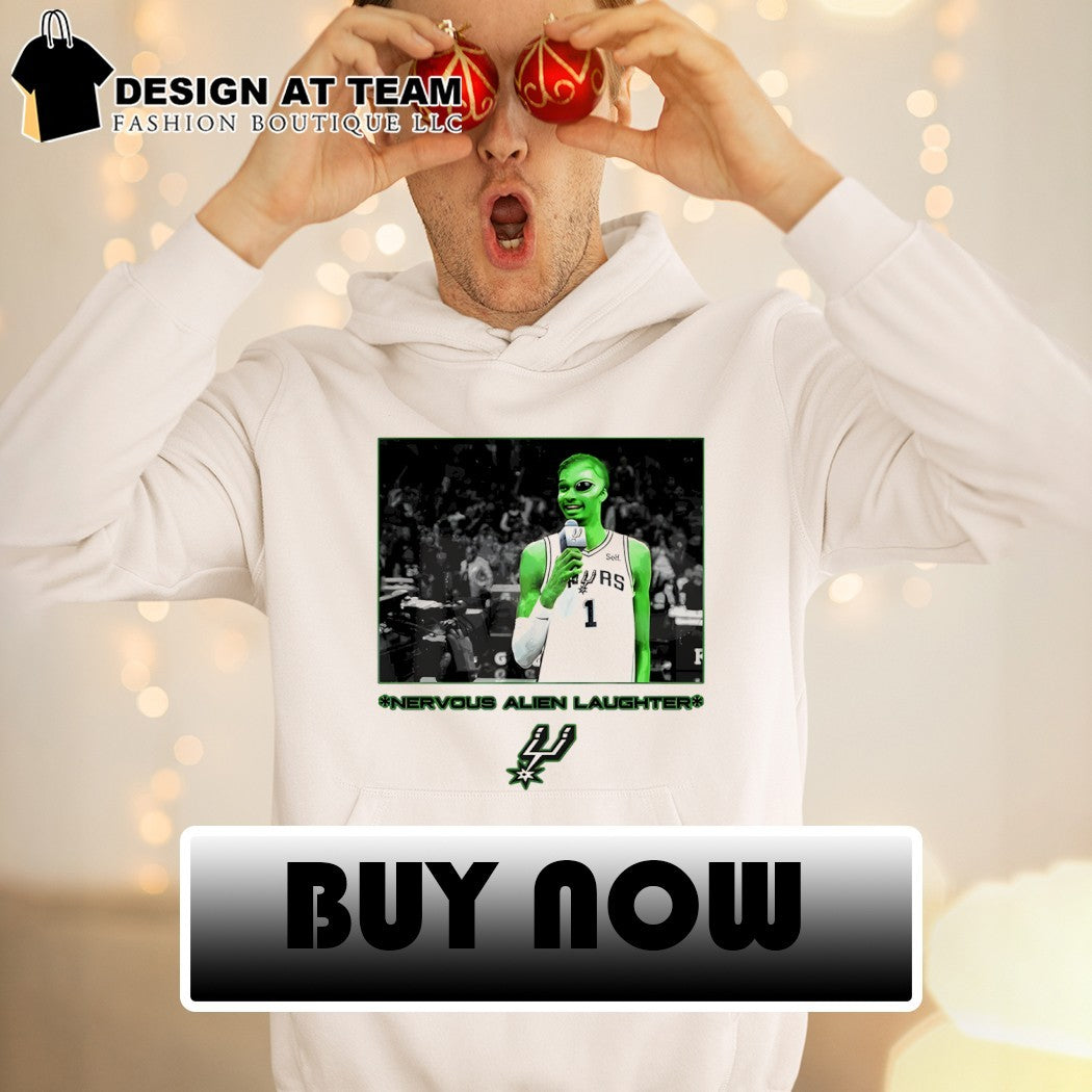 Wemby Wembanyama Alien nvervous alien laughter shirt