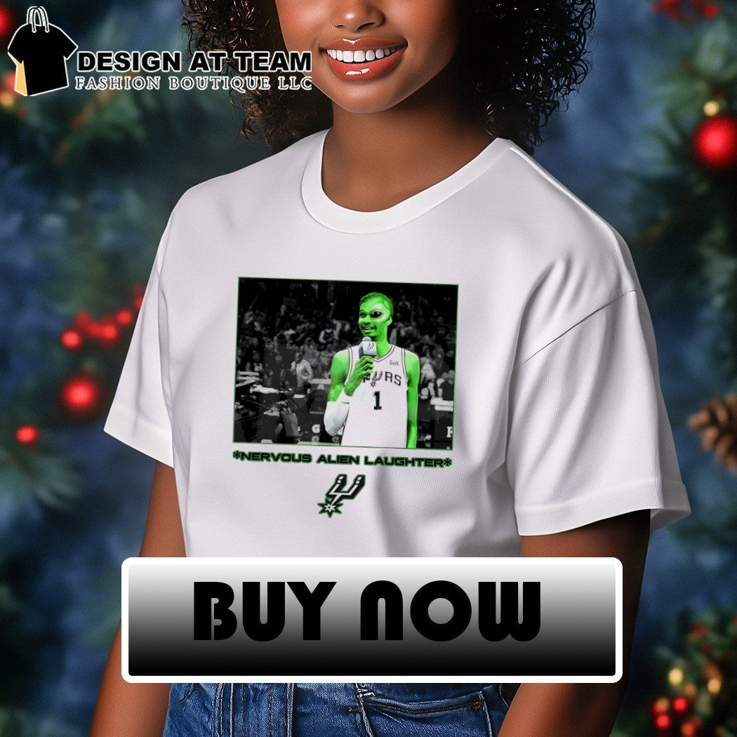Wemby Wembanyama Alien nvervous alien laughter shirt