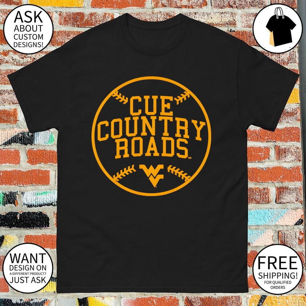 West Virginia Mountaineers Baseball Cue Country Roads MLB 2026 shirt