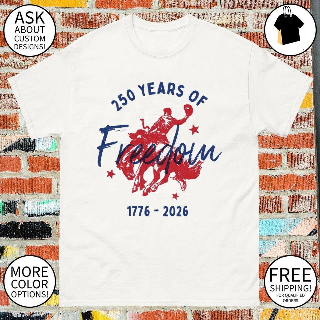 Western Trendy 250 Years Freedom Fourth Of July America Graphic shirt