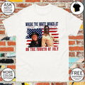 Where the white women at 4th Of July patriotic boxing shirt