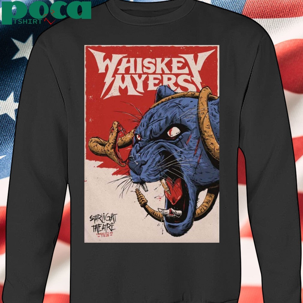 Whiskey Myers 7-12-2025 Starlight Theatre In Kansas City MO Poster shirt