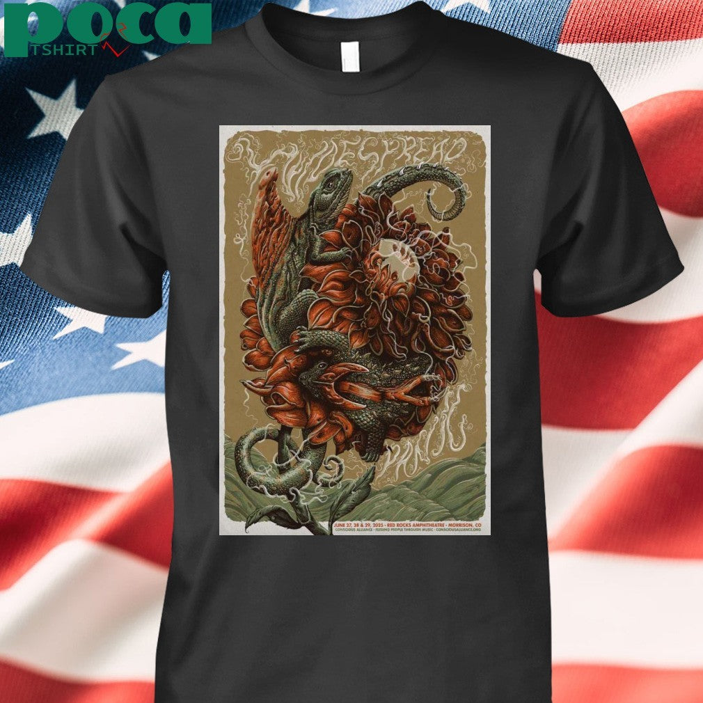 Widespread Panic At Red Rocks Amphitheatre On June 27-29 2025 Poster T-shirt