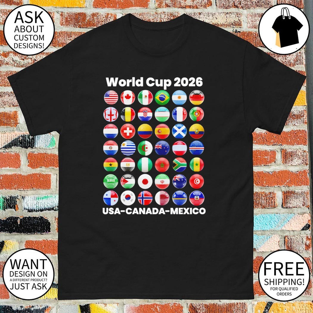 World Cup 2026 USA Canada Mexico Game Day flags shirt