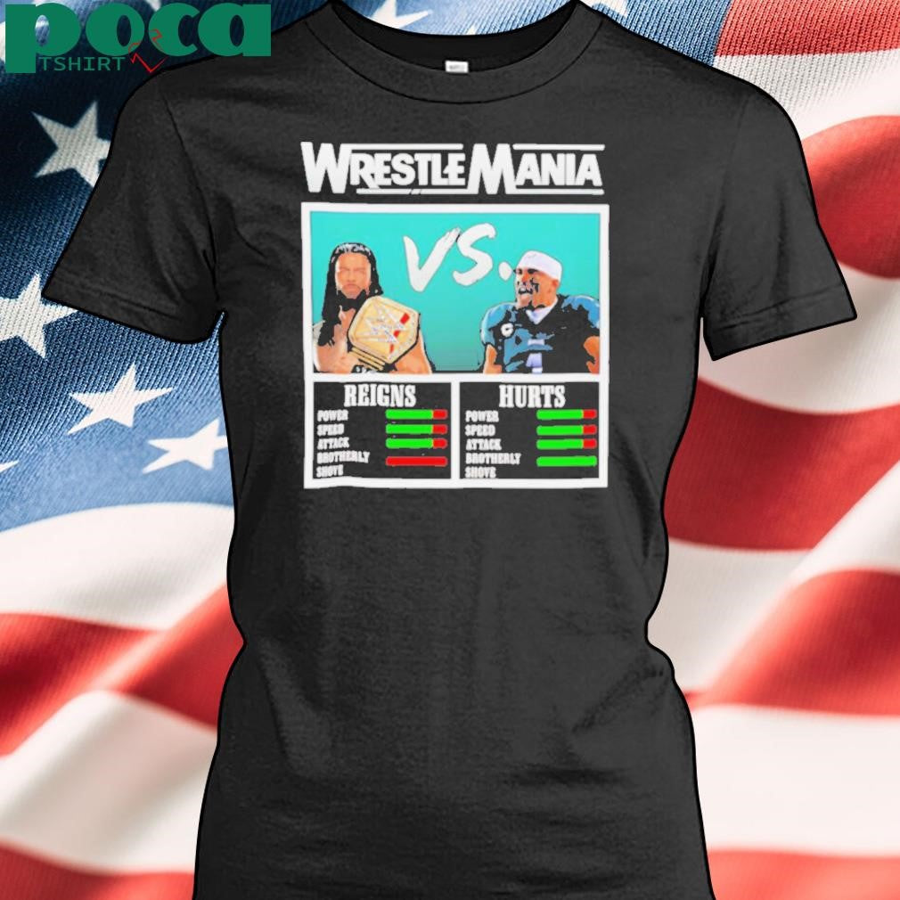 Wrestlemania Roman Reigns vs Jalen Hurts shirt