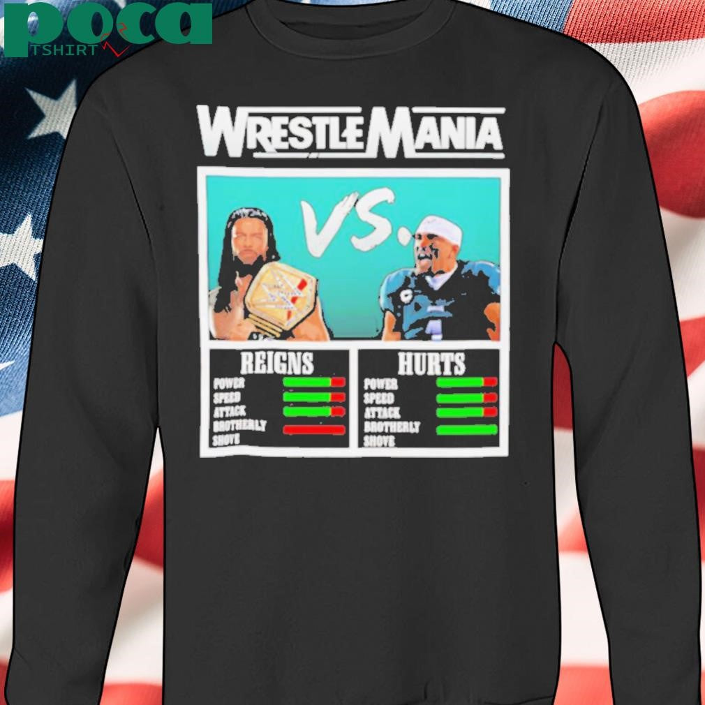 Wrestlemania Roman Reigns vs Jalen Hurts shirt
