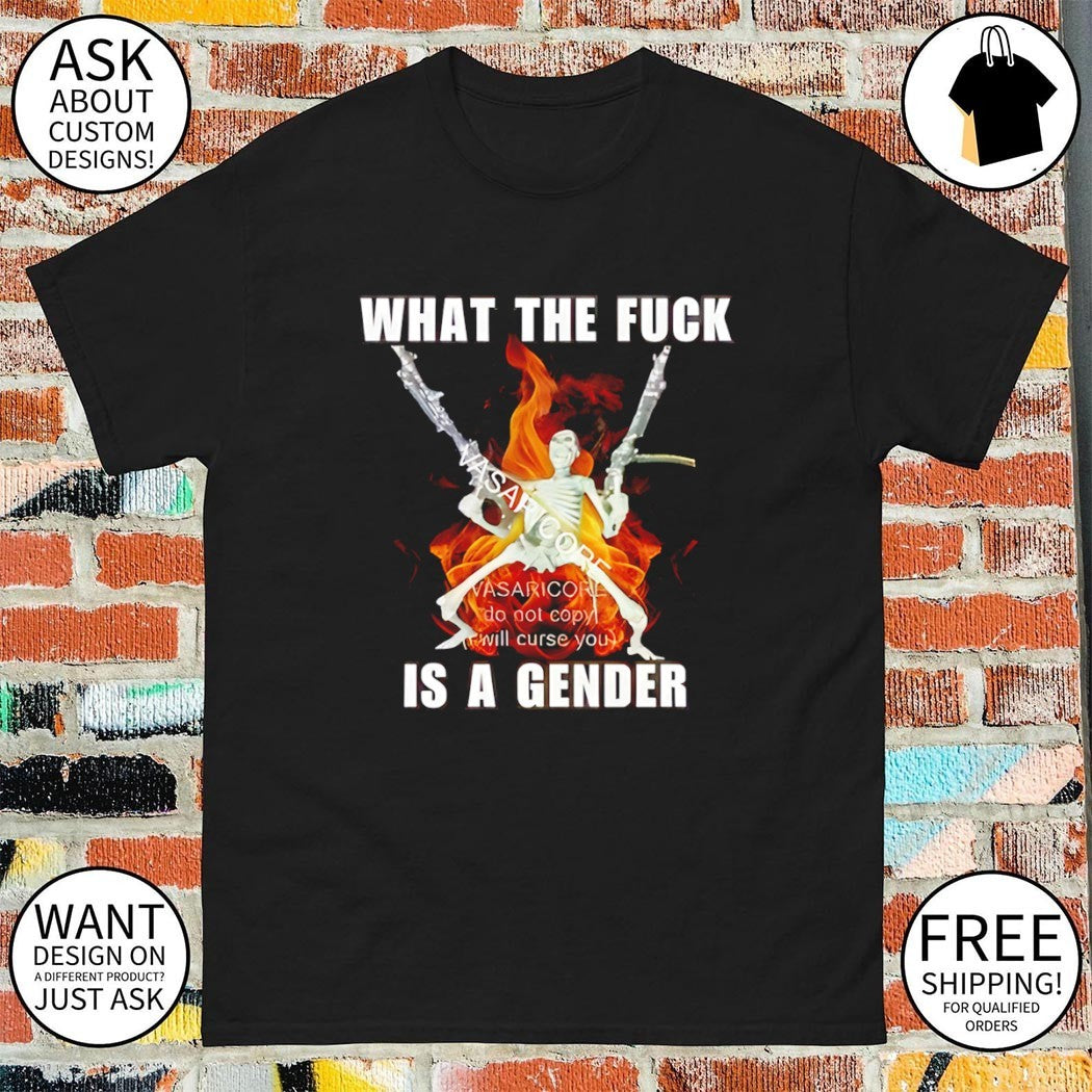Wtf Is A Gender Funny Pride skull heavy metal inspired shirt