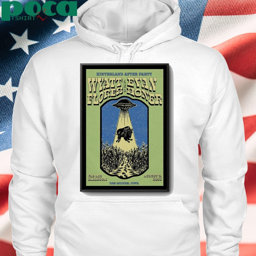 Wyatt Flores and Evan Honer August 3, 2025 Val Air Ballroom, West Des Moines, IA Poster shirt