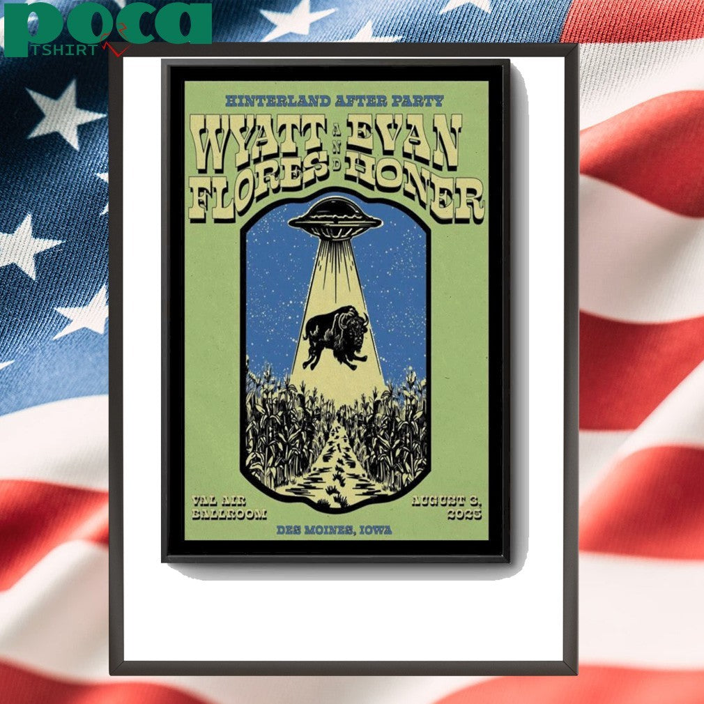 Wyatt Flores and Evan Honer August 3, 2025 Val Air Ballroom, West Des Moines, IA Poster shirt