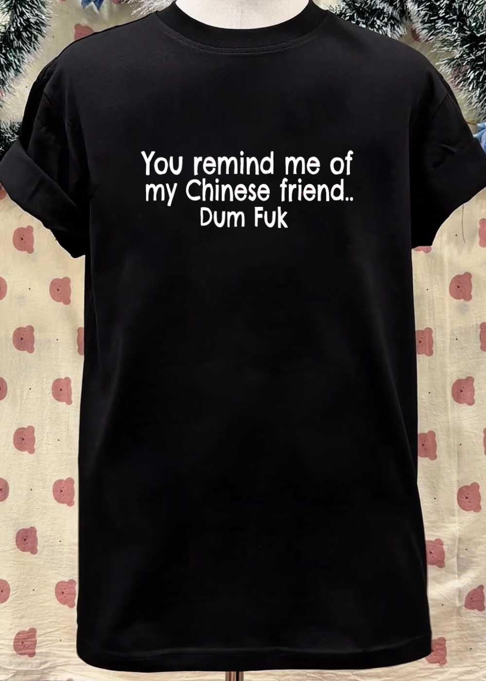 You Remind Me of My Chinese Friend Dum Fuk T-Shirt