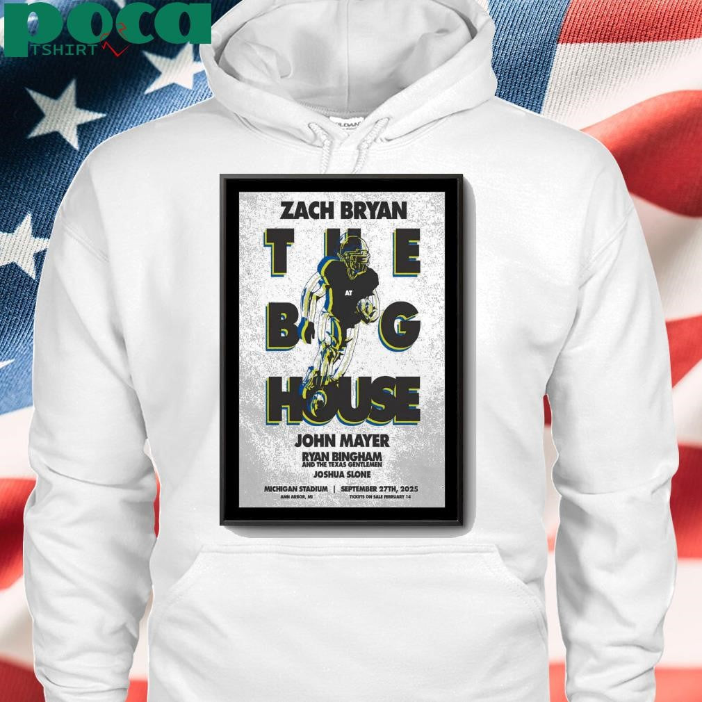 Zach Bryan Sept 27 2025 Show Ann Arbor, MI Michigan Stadium Poster shirt