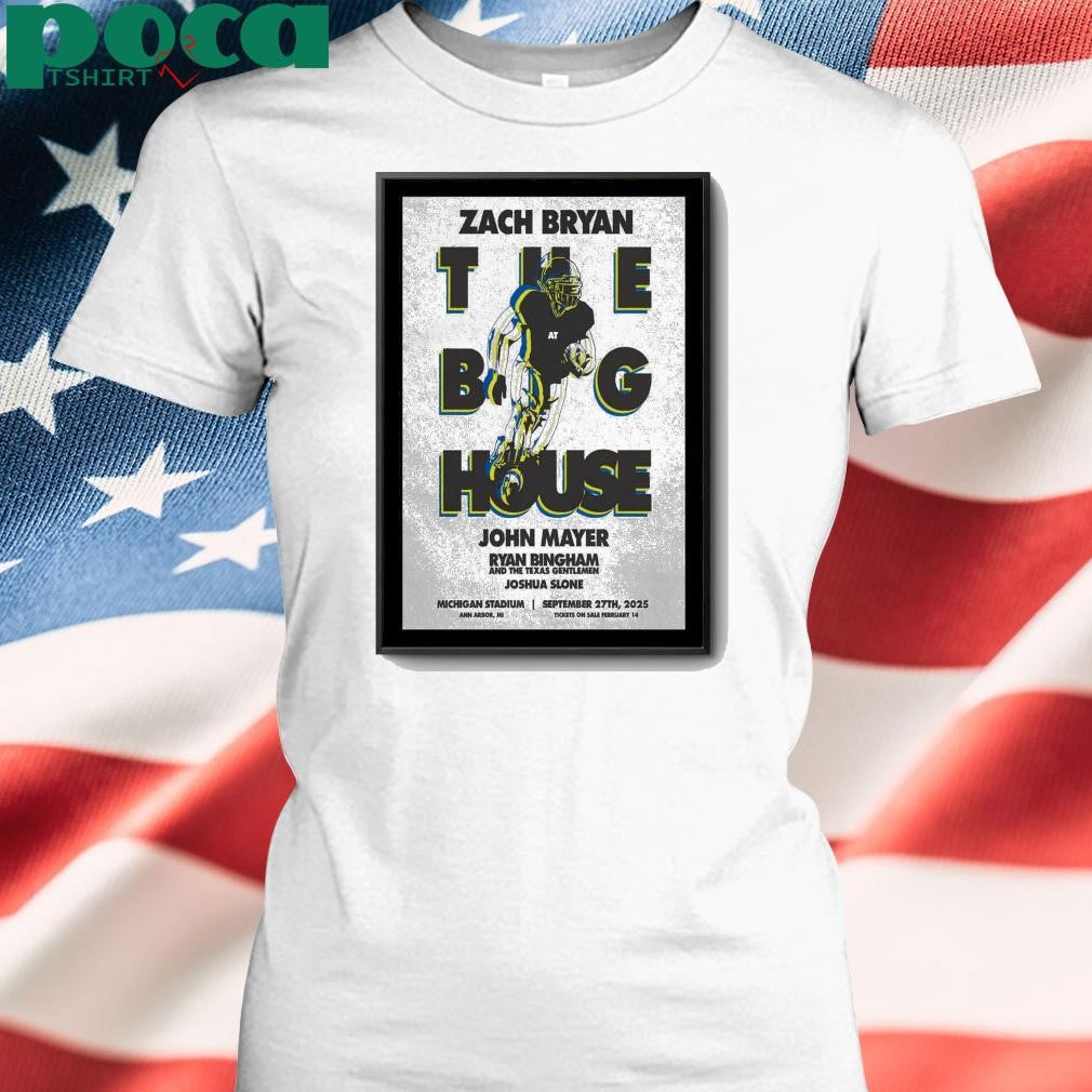 Zach Bryan Sept 27 2025 Show Ann Arbor, MI Michigan Stadium Poster shirt