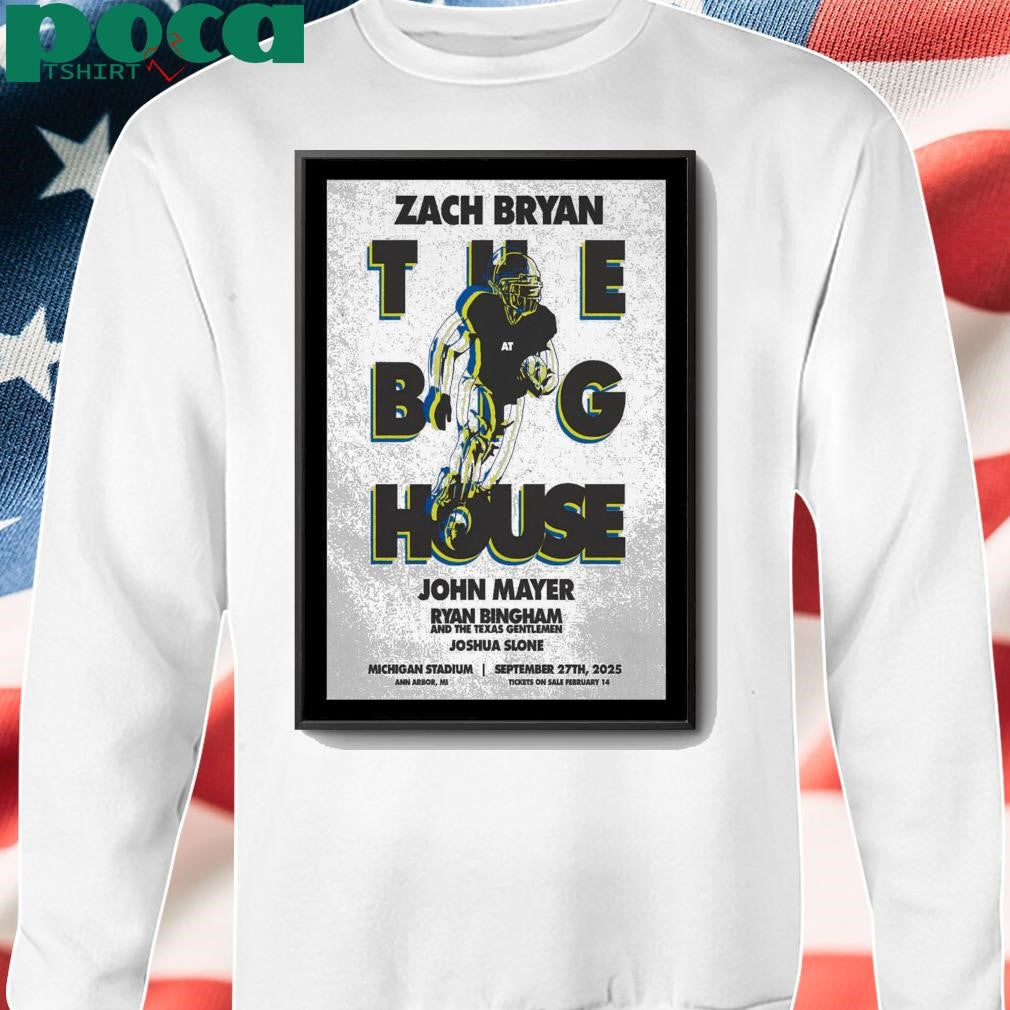 Zach Bryan Sept 27 2025 Show Ann Arbor, MI Michigan Stadium Poster shirt