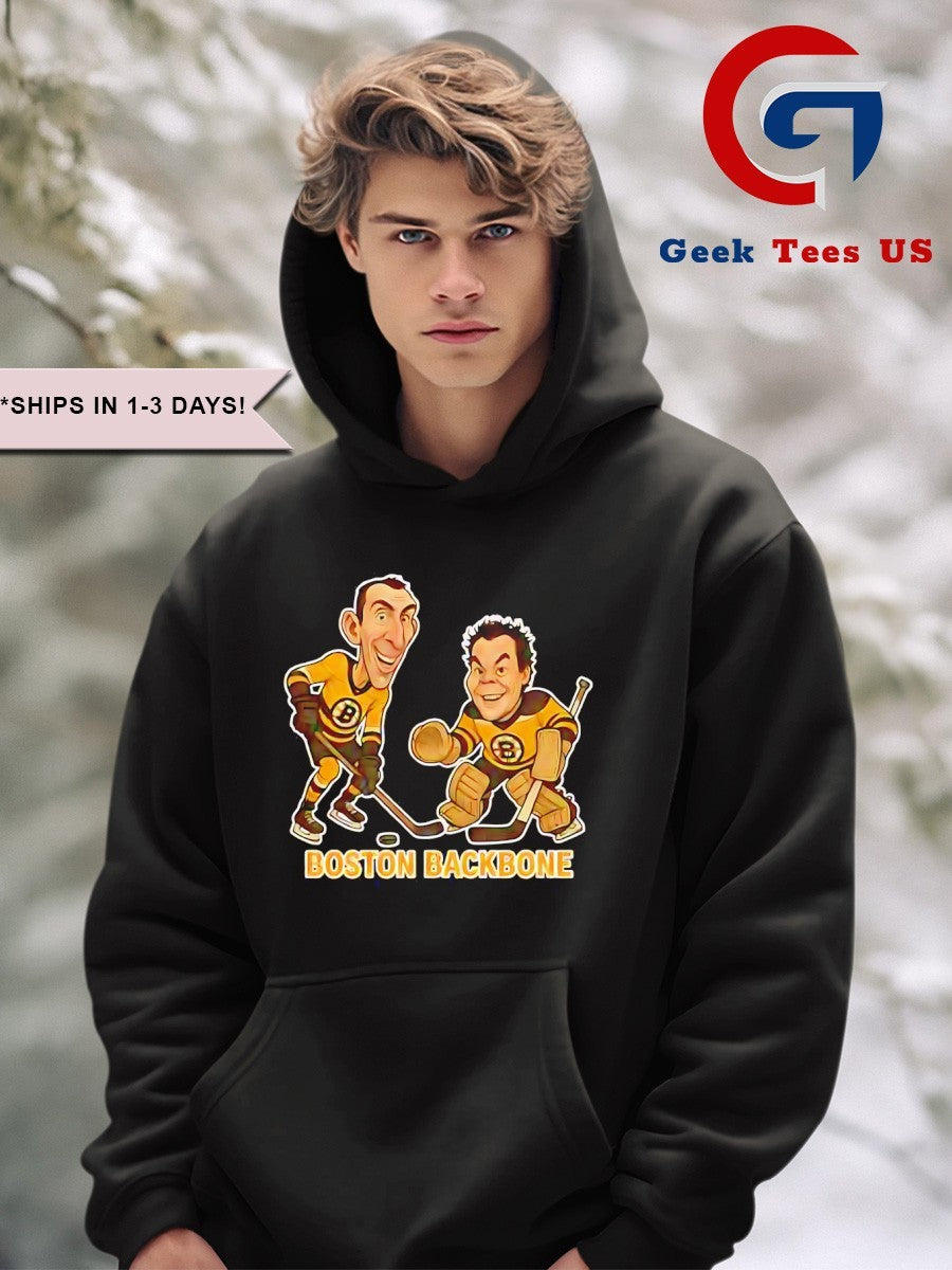 Zdeno Chara and Tuukka Rask Boston Backbone Hockey caricatures shirt