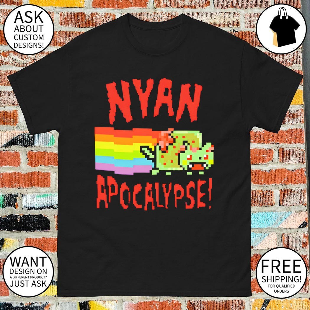 Zombie Cat Rainbow Nyan Apocalypse Pride Month LGBTQ shirt