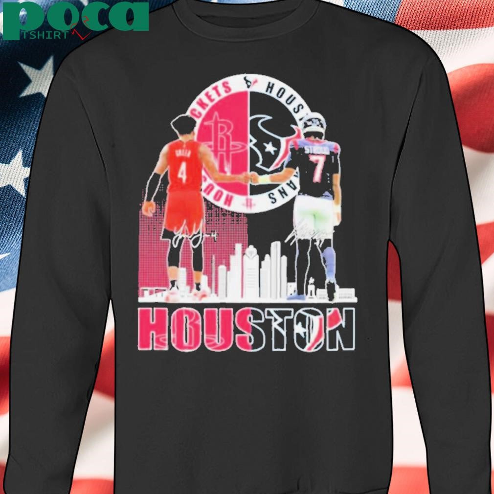 alen Green C. J. Stroud Houston Rockets Houston Texans Skyline Signature T shirts