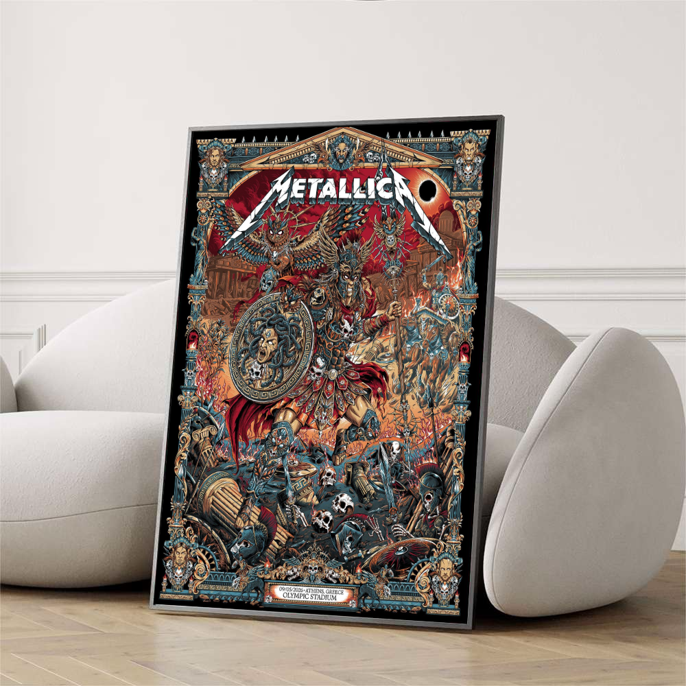 Metallica May 9, 2026 Athens, Greece Poster by Juan Ma Orozco