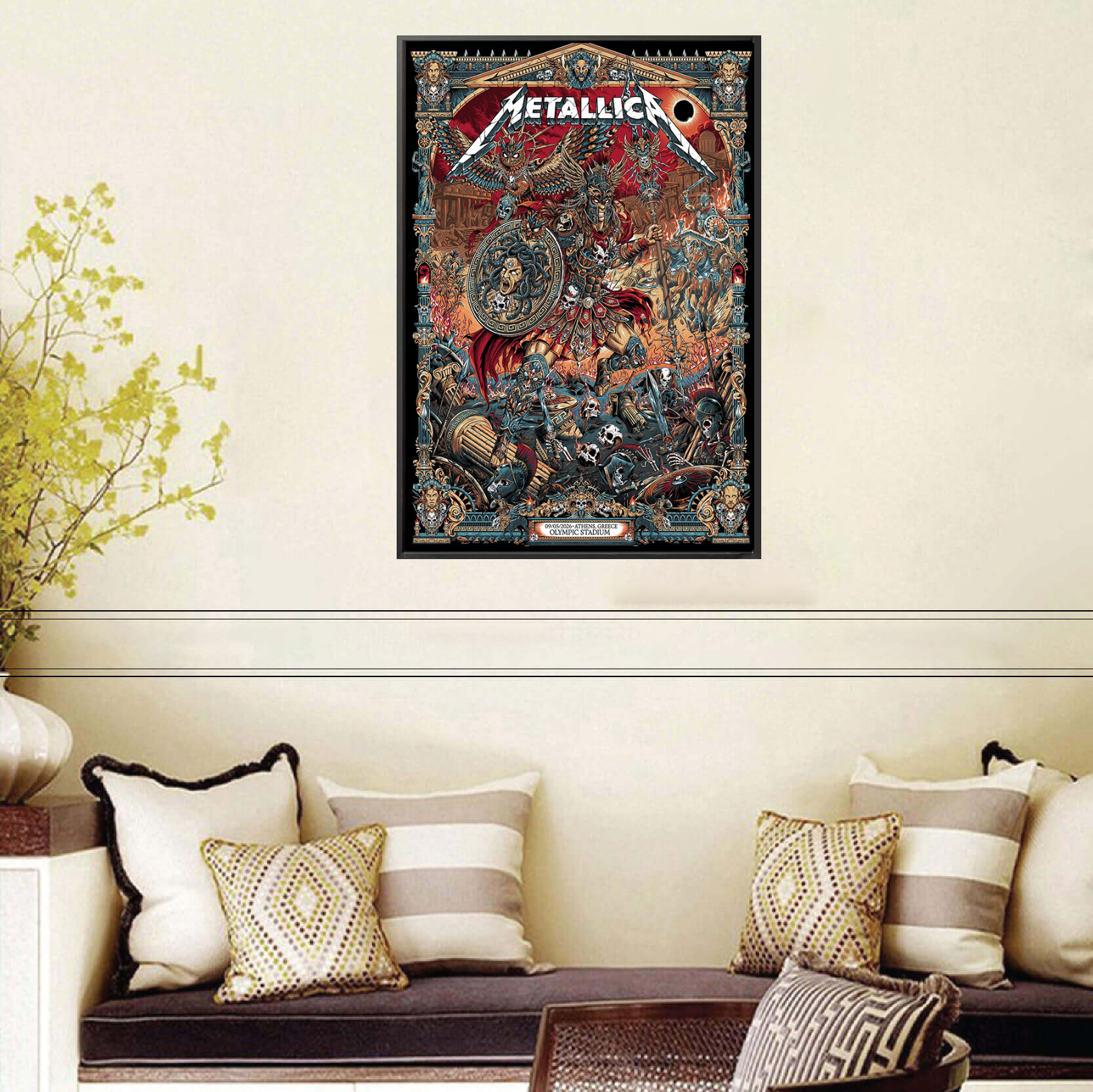 Metallica May 9, 2026 Athens, Greece Poster by Juan Ma Orozco