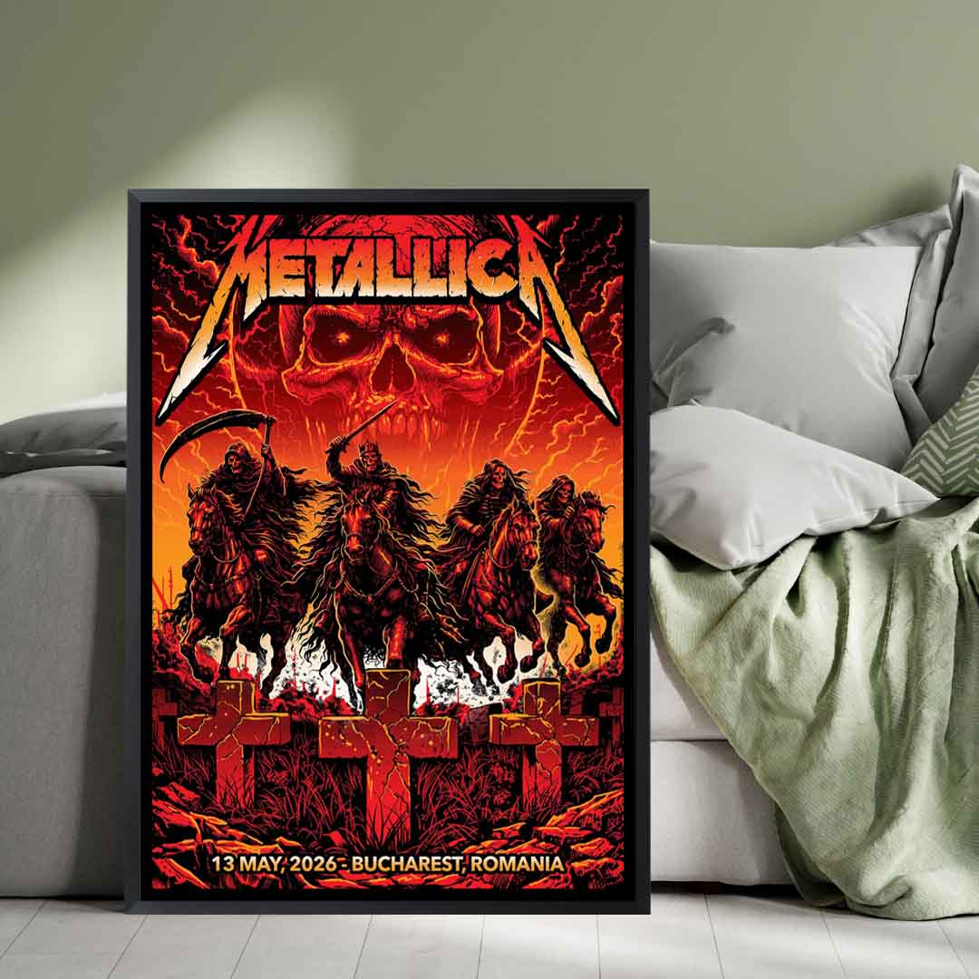 Metallica M72 Bucharest Romania 2026 Poster By Maxx242