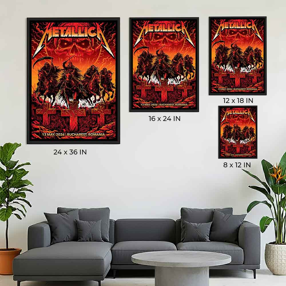 Metallica M72 Bucharest Arena Nationala, Romania May 13, 2026 The Four Horsemen limited-edition poster by Maxx242