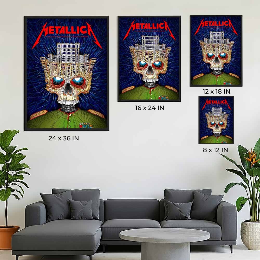 Metallica M72 Bucharest Poster at Arena Națională, Romania May 13, 2026 Skull Palace by Matei Apostolescu