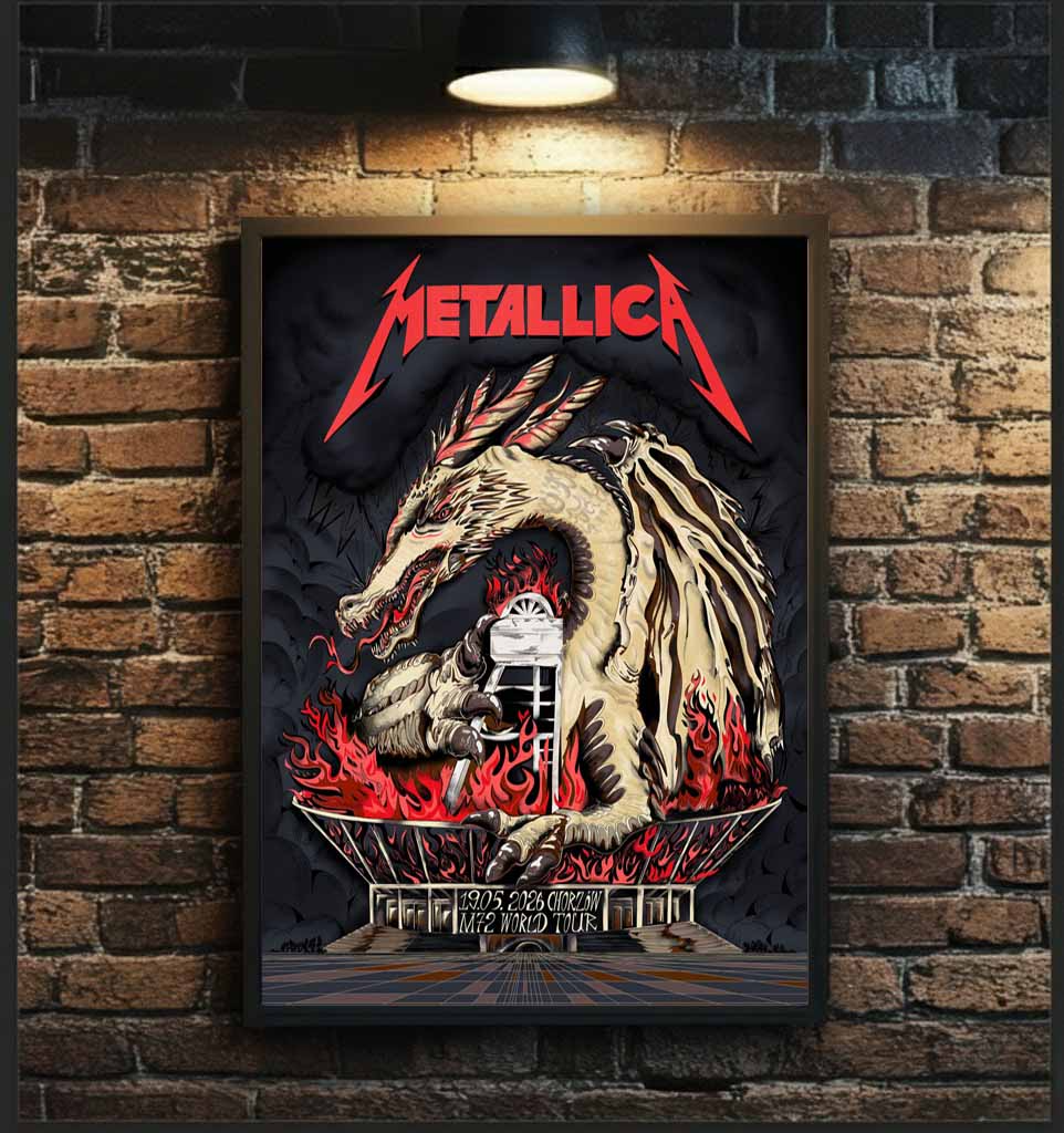 Metallica Chorzow Dragon Poster – Limited Edition M72 World Tour Art